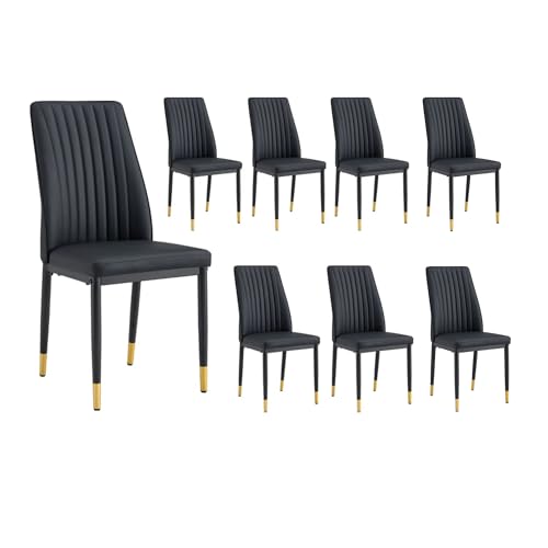 Modern Dining Chairs Set (B- Black)
