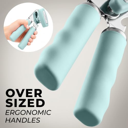Stainless Steel Swing Open Manual Can Opener Comfortable Grip (Mint / Swing Open)