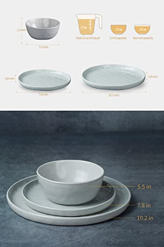 Mars Stoneware Dinnerware Set for 4 (Light Gray / Set(12pcs))
