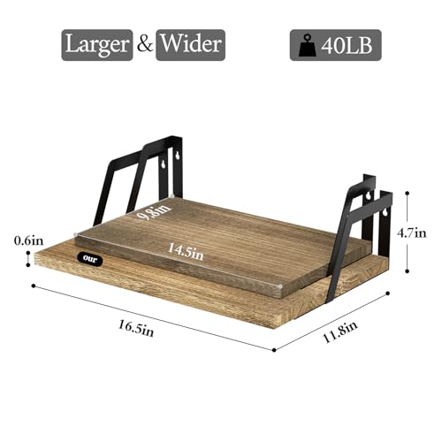 Carbonized Black Deep Floating Shelves (Carbonized Black)