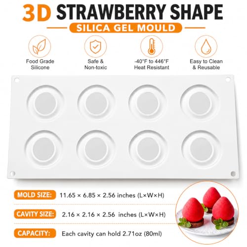 Strawberry Silicone Mold for Baking Mousse Cake