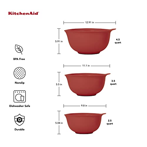 Universal Mixing Bowls (Red / Set of 3)