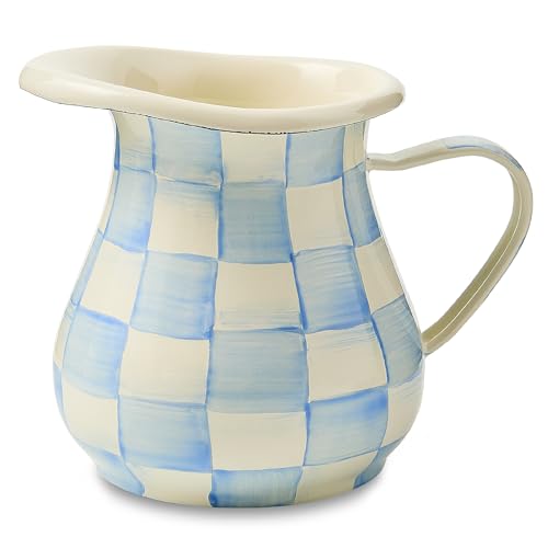 Enamel Creamer (Sky Check)
