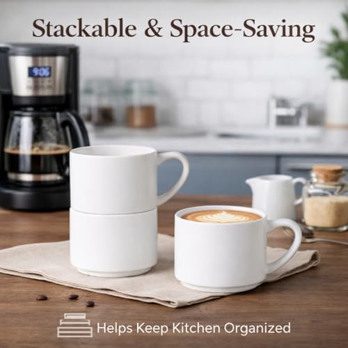 14 OZ Coffee Mugs Set of 12 (Matte White / Set of 12(14 Ounces))