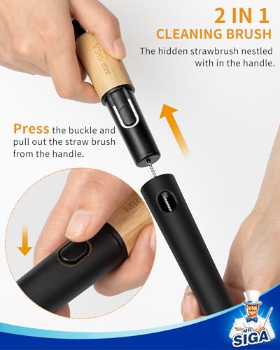 Water Bottle Brush and Straw Cleaner Brush with Long Handle