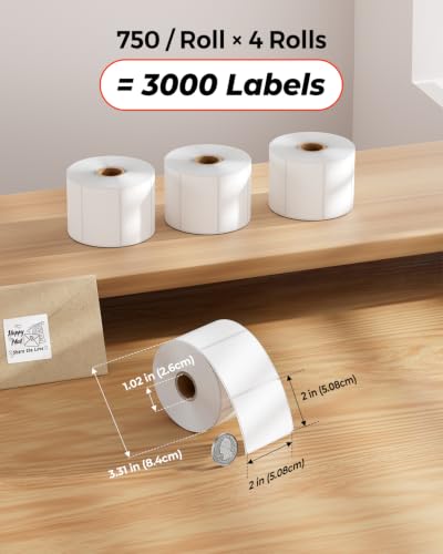 2x2 Thermal Labels (White / 2x2")