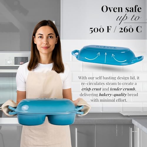 Dutch Oven For Sourdough Bread Baking (Light Blue)