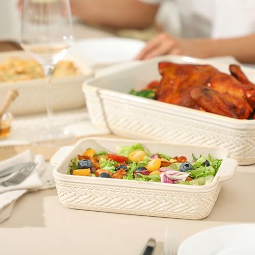 Casserole Dishes for Oven (Beige)