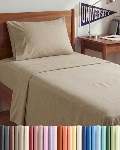 Twin XL 3 Piece Sheet Set (38 - Heathered Beige / Twin XL)