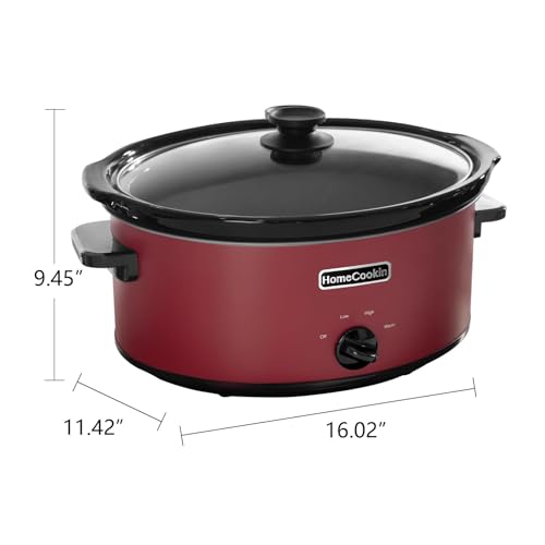 7 Quart Slow Cooker Oval Manual Pot Food Warmer with 3 Cooking Settings