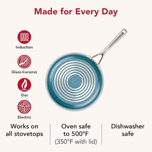 Hard Anodized Ceramic Induction Pots and Pans (Agave / 10 Piece Cookware Set)