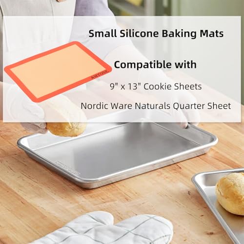 Quarter Sheet Silicone Baking Mat (Bright Orange / 11.8"L x 8.3"W)