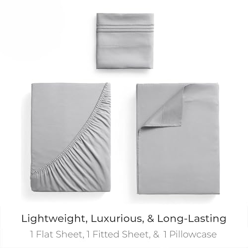 Iconic 3 Piece (1364 Light Gray / Twin - EXTRA DEEP pocket)