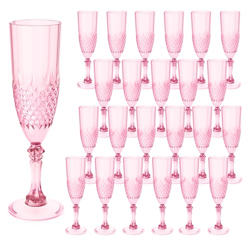 24 Pack Plastic Champagne Flutes (24 Count)