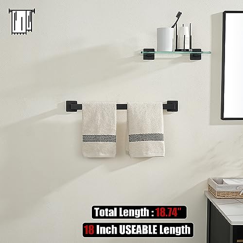 Black Towel Bar (20.41 Inch / Matte Black)