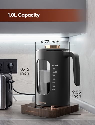 Electric Tea Kettle with Infuser (Wood)
