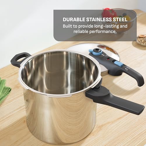 Secure Trendy Stainless Steel Pressure Cooker (Pressure Cooker / 8.5 Quarts)