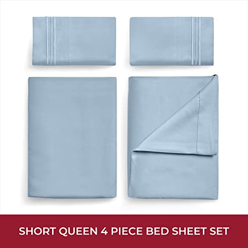 Iconic 4-PC, Ultra Soft Sheet Set (RV/Short Queen, Blue Hydrangea) (1573 Blue Hydrangea / RV / Short Queen)