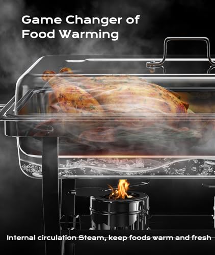 Chafing Dishes for Buffet 4 Pack (4 PACK / Silver)