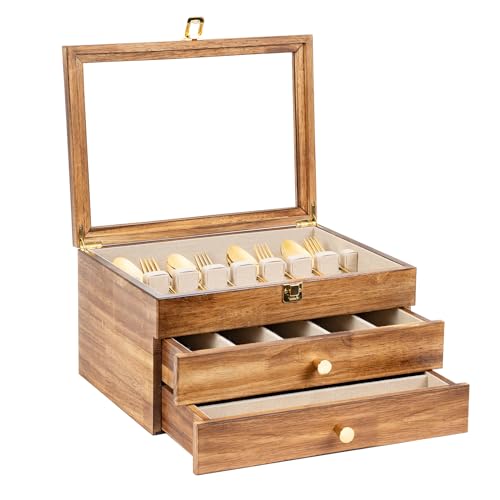 Silverware Box (3 Layer Carbonized Black)