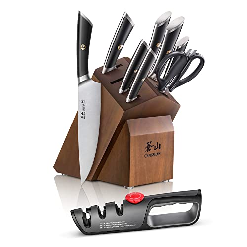 ELBERT Series German Steel Forged Knife Block Sets (12-PIece / Black)
