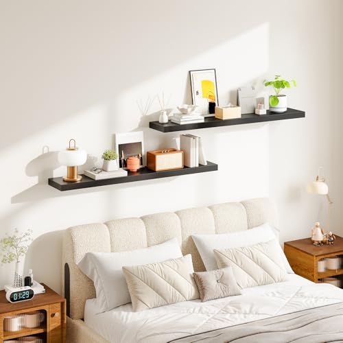 Floating Shelves for Wall (Black / 47.2 Inches)