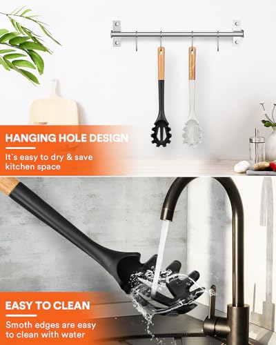 Silicone Pasta Fork (Black-White)