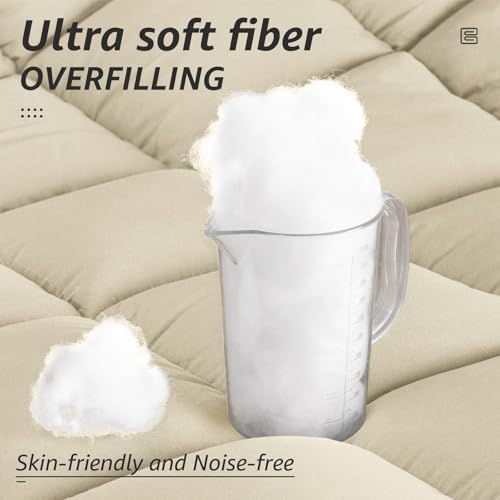 All Season California King Size Bed Comforter (Beige / Cal King（96*104）)