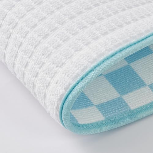 Dish Drying Mats 2 Pack (16''X18'' / Checkerboard Florals)