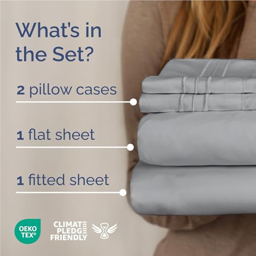 Full Size 4 Piece Sheet Set (05 - Steel Blue / Full)
