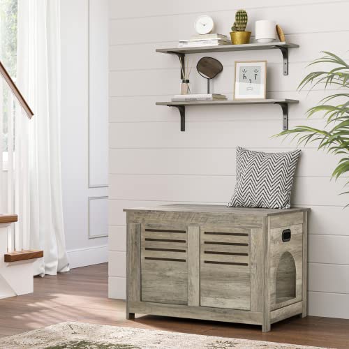 Long Wall Shelves (Grey Wash / 23.6 Inch)