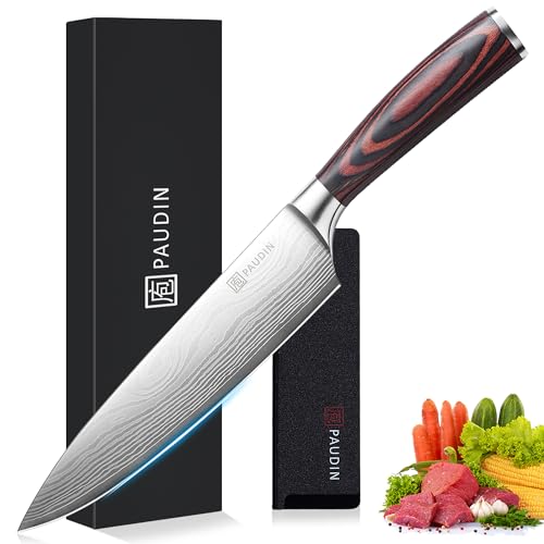 Chef Knife 8 Inch High Carbon Stainless Steel Sharp Kitchen Knife with Ergonomic Handle