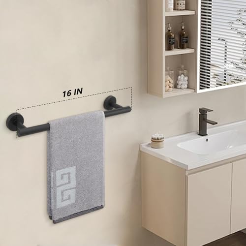 Bath Towel Bar (Matte Black / 16 Inch)