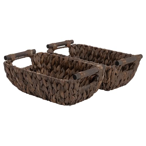 Small Wicker Baskets (Dark Brown(Water Hyacinth) / Small)