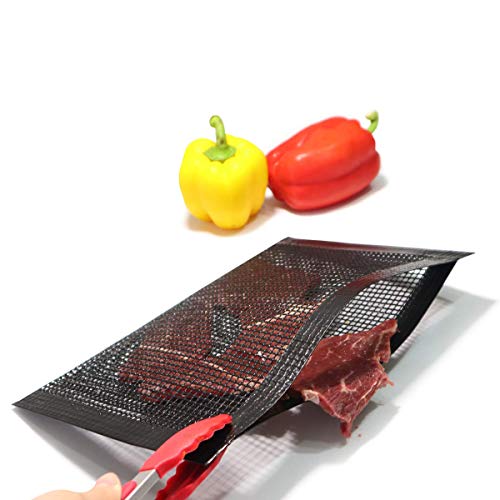 Non Stick Mesh Bag For Grill PTFE Toaster Oven Bags Barbecue Pockets Sheets Pack of 2