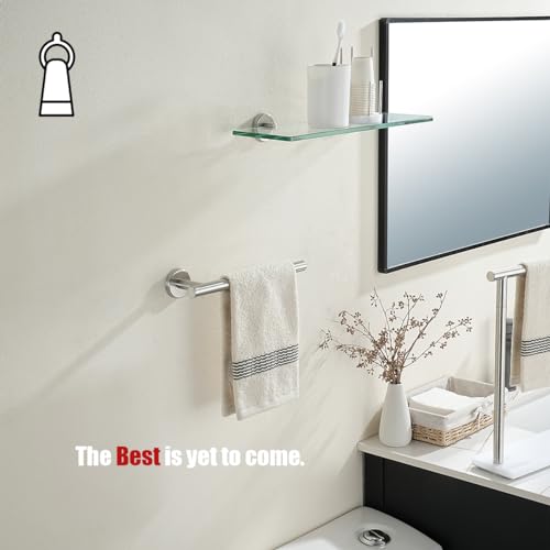 Hand Towel Holder Towel Ring (9 Inch / Brushed Steel)