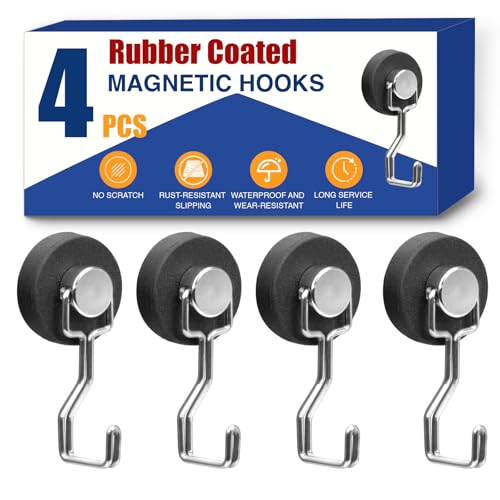 Heavy Duty Magnetic Hooks for Grill (4 Count)