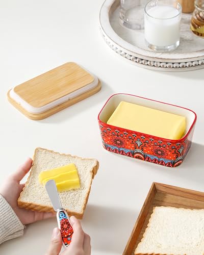 KRVI Butter Dish with Lid (Marrakech Bloom)