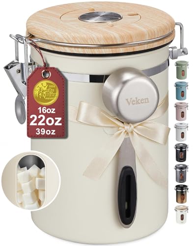 Coffee Canister with Window (Cream / 22 oz)