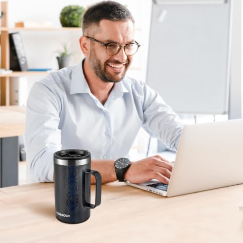 20 oz Insulated Coffee Mug (A1.Glitter Black / 20 ounces (1 pack))