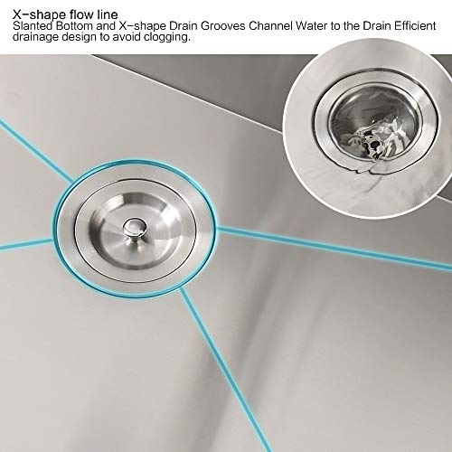 33 Inch Farmhouse Kitchen Sink Workstation (33"L x 22"W x 10"D / Stainless Steel (Splash Guard))