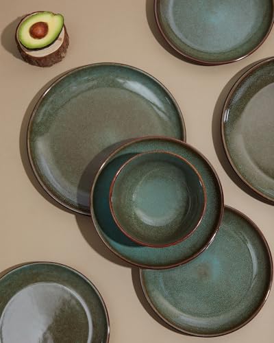 Stoneware Dinnerware Sets for 4 (Sage Green / Set (12pcs))