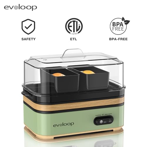 Rapid Egg Cooker Electric 6 Eggs Capacity (wood green)
