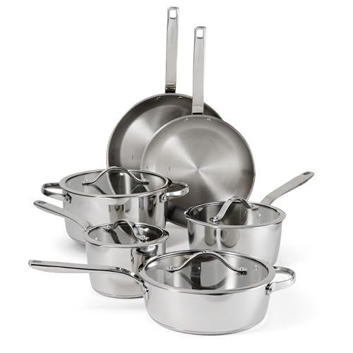 Tempo Tri Ply Base Stainless Steel 10 (Cookware Set / 10-Piece)