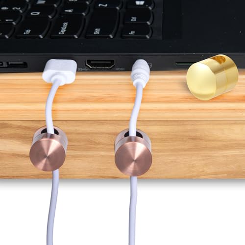 3 Sets Charger Holders for Cords (3 Sets / Gold, Red Bronze, Silver)