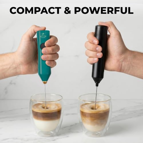 Rechargeable Milk Frother Handheld (Zulay Dynamic Emerald & Gold / Rechargeable Z1 Motor Max)