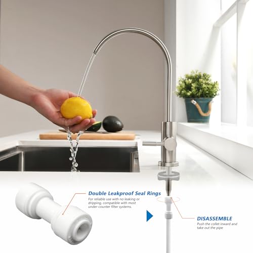 Drinking Water Faucet for RO System and Bar Sink (Brushed Nickel)