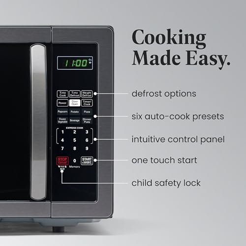 1.1 Cu. Ft. Countertop Microwave Oven (1.1 Cu. Ft. / Black Stainless)