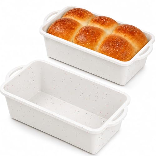 2 Pack 8.5x4.5 Standard Silicone Loaf Pans (Cream / Standard-8.5''×4.5'')