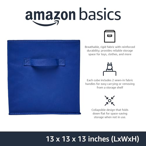 Collapsible Fabric Storage Bins (Navy / 13"x13"x13")